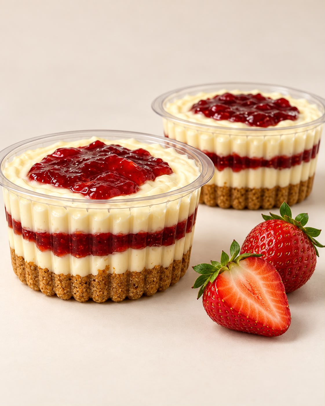 Tortinha de Creme de Ninho com Geleia de Morango